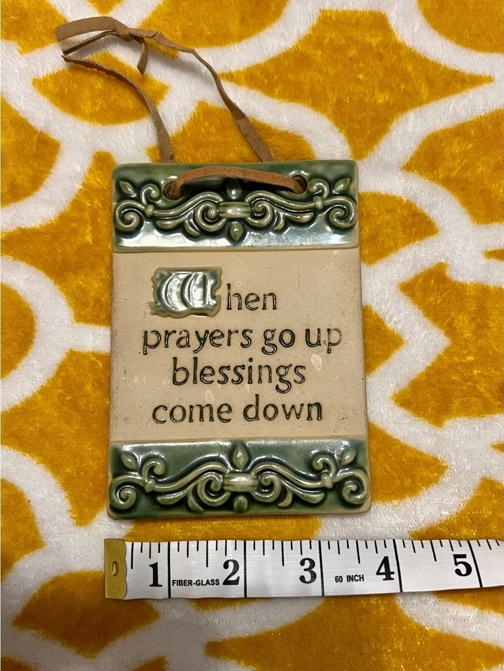 Ceramic Hanging Wall Plaque 